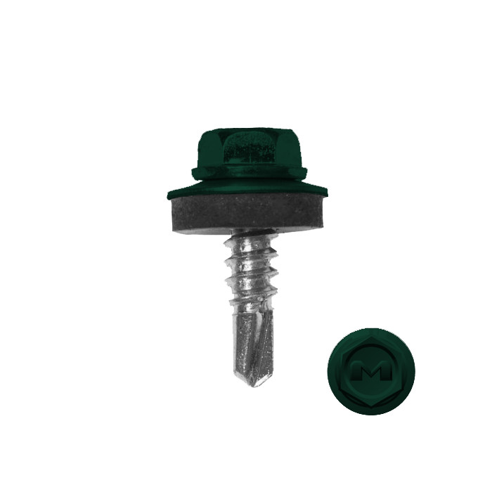 Саморез по металлу Daxmer 5,5х19 RAL 6005 (250) сверло №3