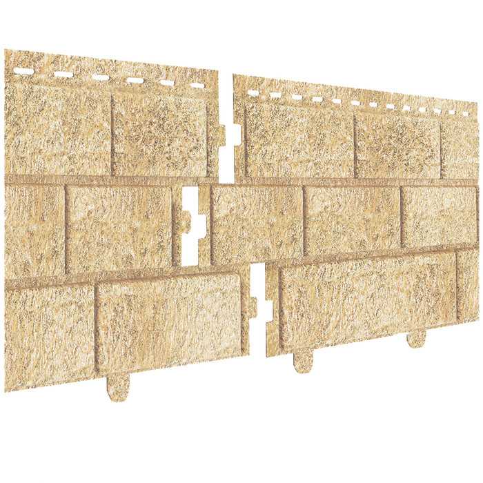 Фасадная панель c двойным замком Stone-House кирпич песочный